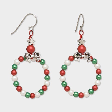 christmas themed earrings